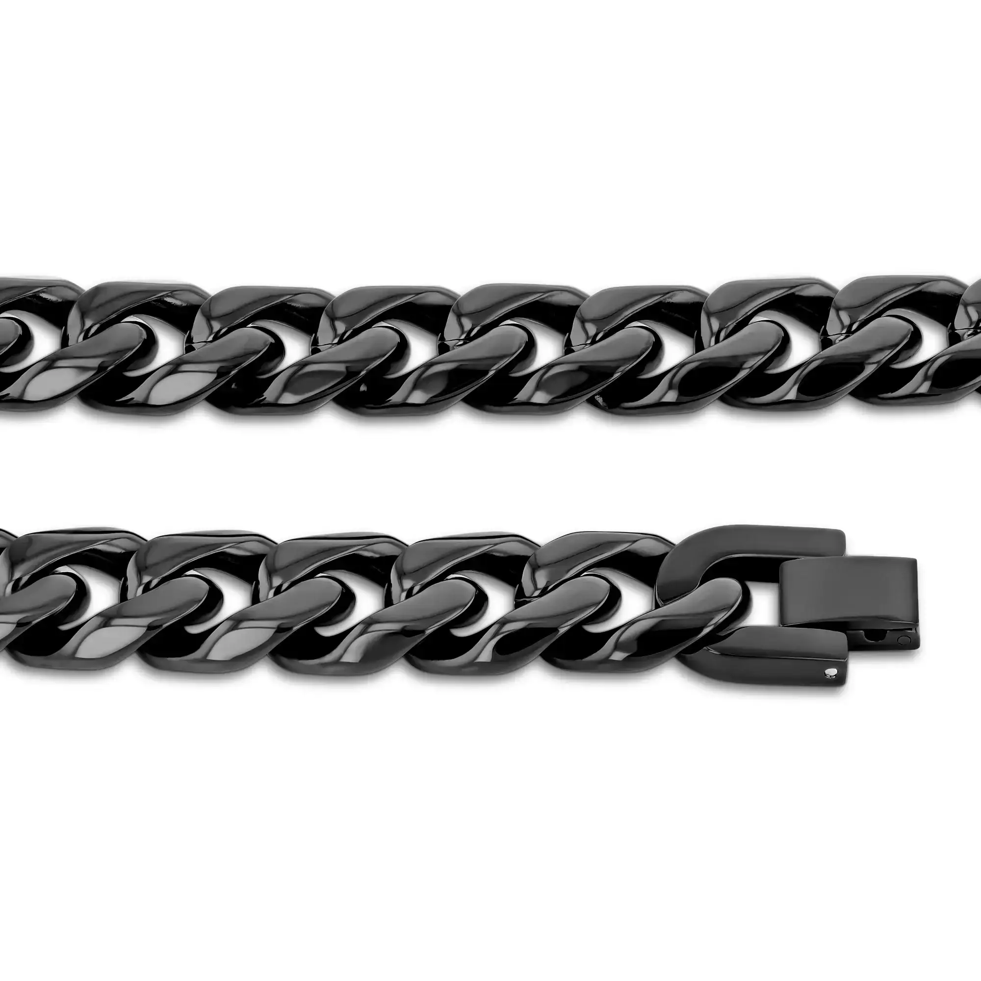 Black Stainless Steel 14mm Chain - 22 Inch - Image 4