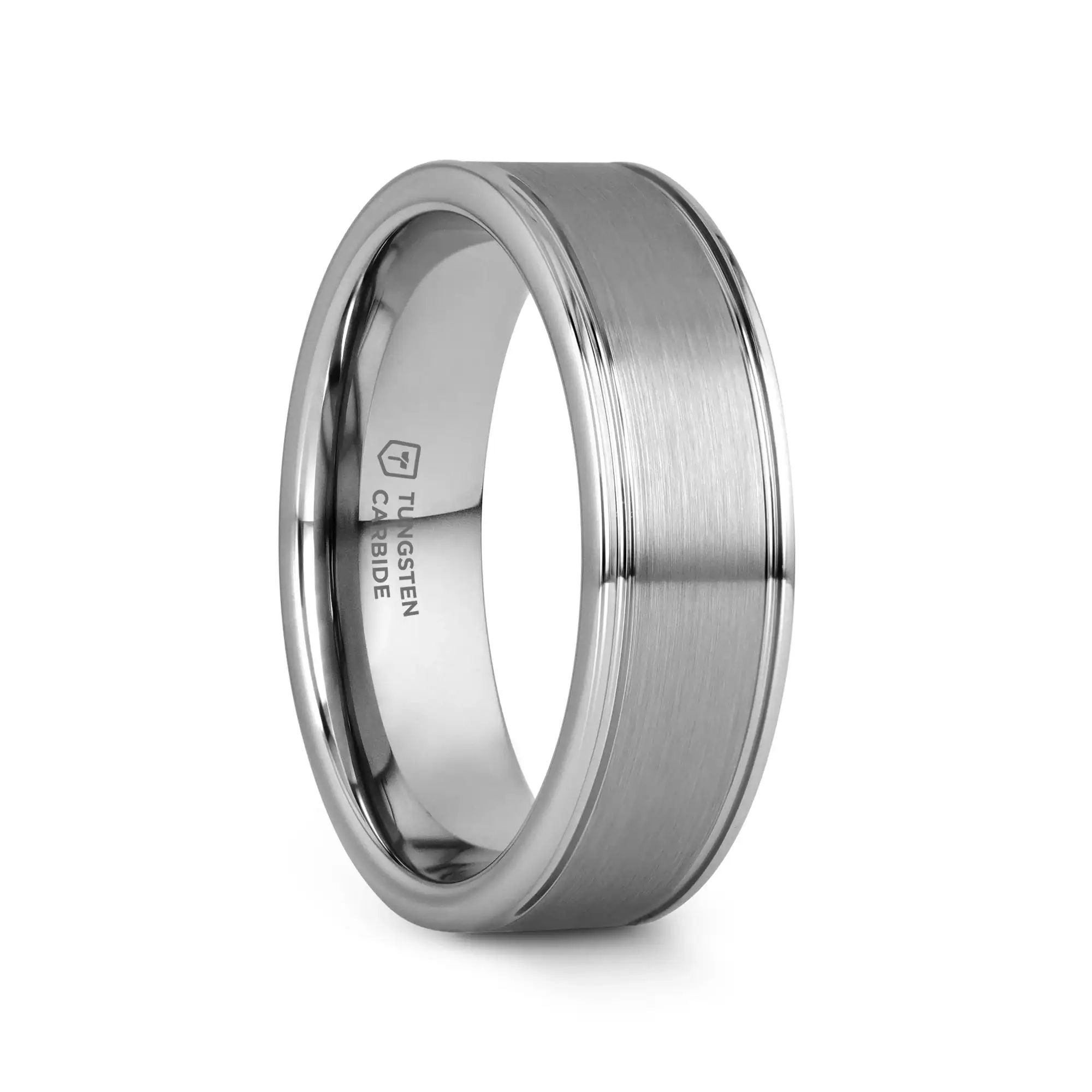 BRIDGEPORT Flat Satin Finish Tungsten Carbide Ring - 6mm - 10mm - Image 4