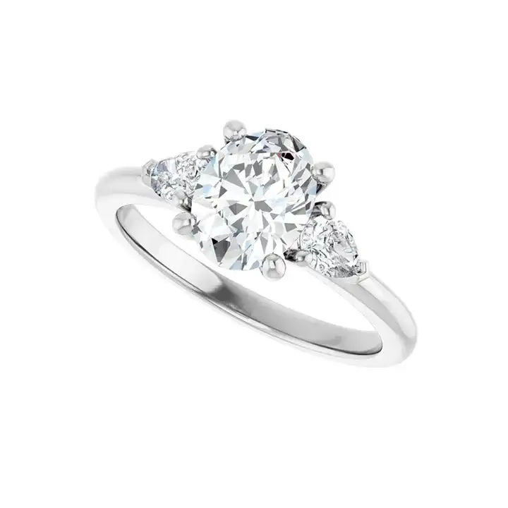 BUTTERCUP 14K White Gold Oval Lab Grown Diamond Engagement Ring - Image 5