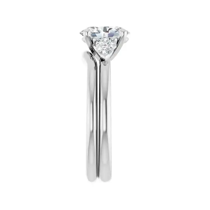 BUTTERCUP 14K White Gold Oval Lab Grown Diamond Engagement Ring - Image 7