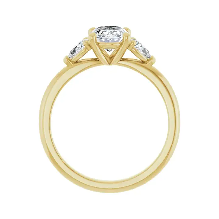 BUTTERCUP 14K Yellow Gold Oval Lab Grown Diamond Engagement Ring - Image 4
