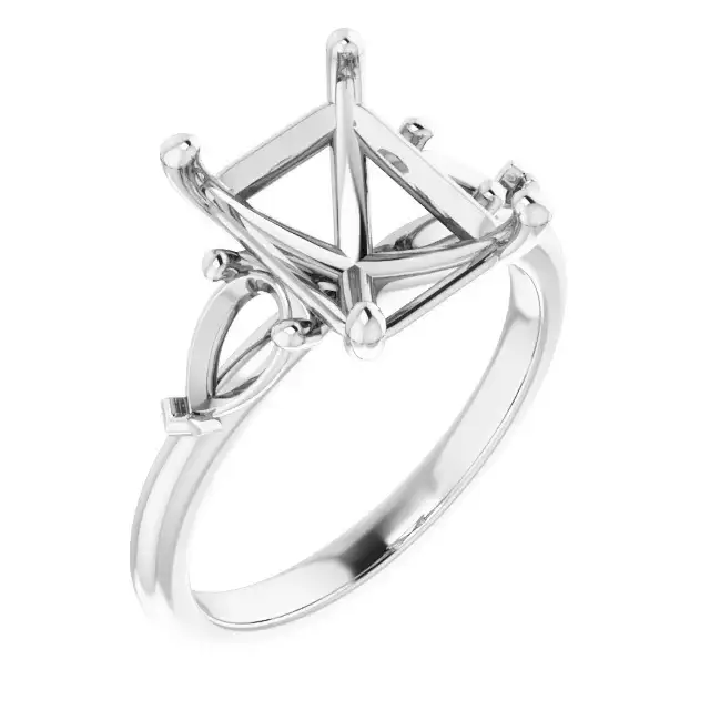 BUTTERCUP Lab Grown Diamond Engagement Ring Setting for Emerald Stones