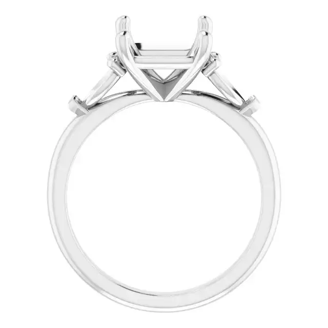BUTTERCUP Lab Grown Diamond Engagement Ring Setting for Emerald Stones - Image 2