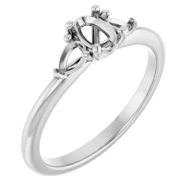 BUTTERCUP Lab Grown Diamond Engagement Ring Setting for Oval Stones - Image 2