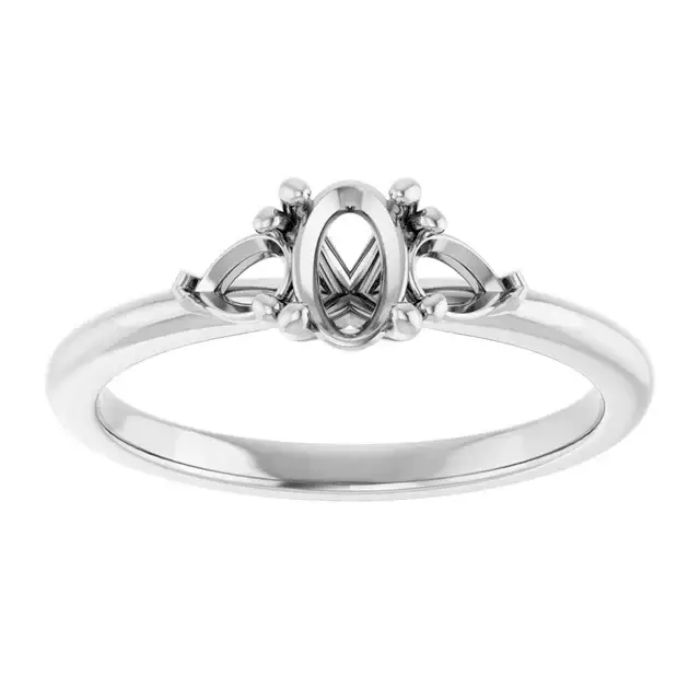 BUTTERCUP Lab Grown Diamond Engagement Ring Setting for Oval Stones - Image 3