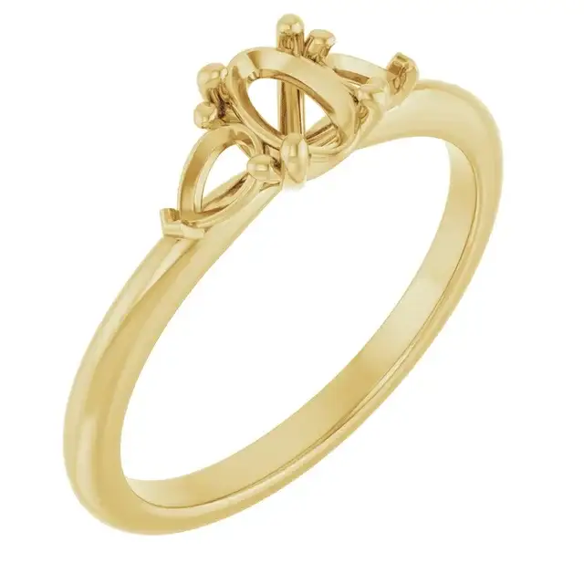 BUTTERCUP Lab Grown Diamond Engagement Ring Setting for Oval Stones - Image 4