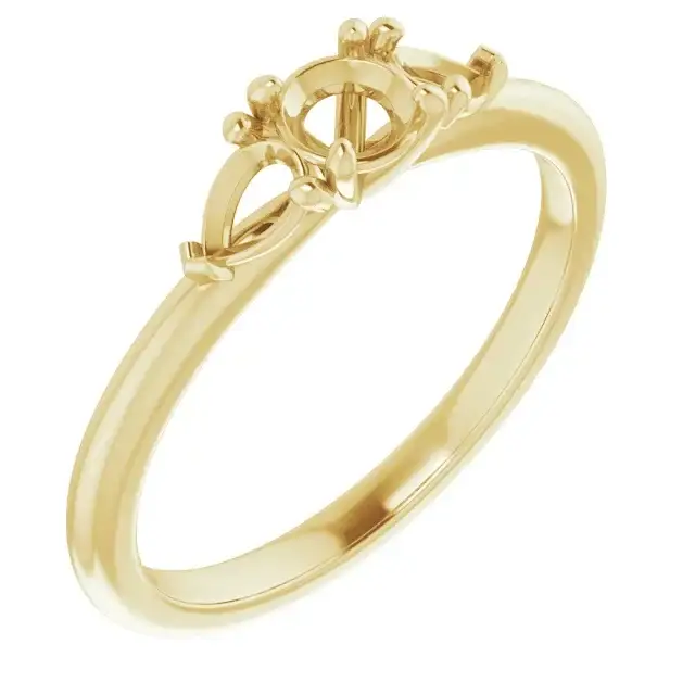BUTTERCUP Lab Grown Diamond Engagement Ring Setting for Round Stones - Image 4