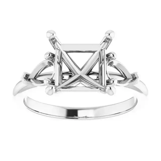 BUTTERCUP Lab Grown Diamond Engagement Ring Setting for Square Stones - Image 3