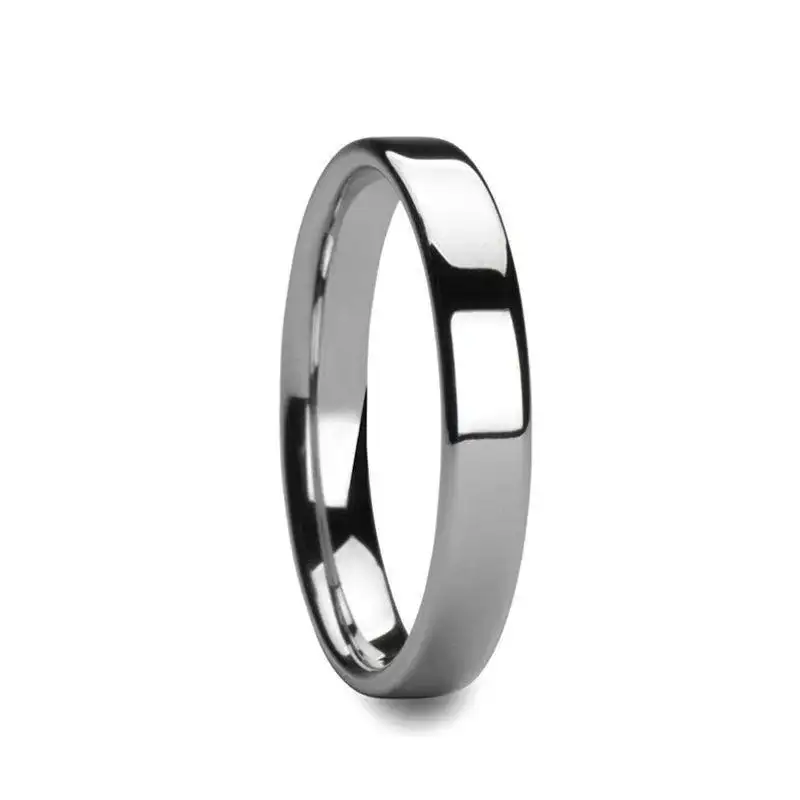 CALEDONIA Flat Polish Finished Cobalt Chrome Ring, Comfort Fit, 4mm–8mm - Image 2