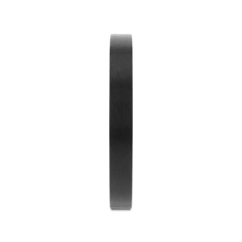 CAROLINA Black Flat Shaped Tungsten Wedding Band for Women with Brushed Finish - 2mm - Image 2