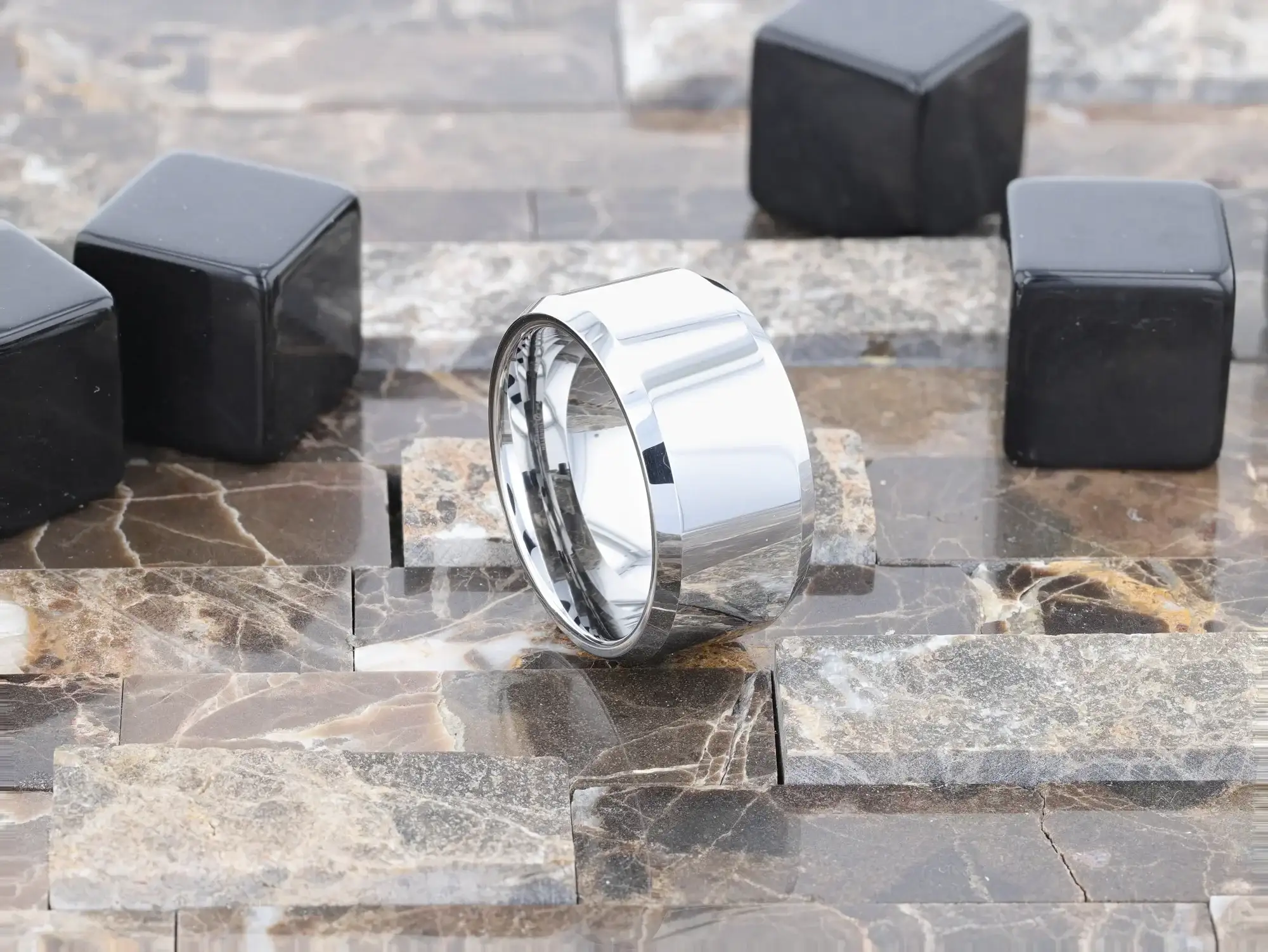 CORINTHIAN Beveled Tungsten Carbide Ring - 4mm - 12mm - Image 5