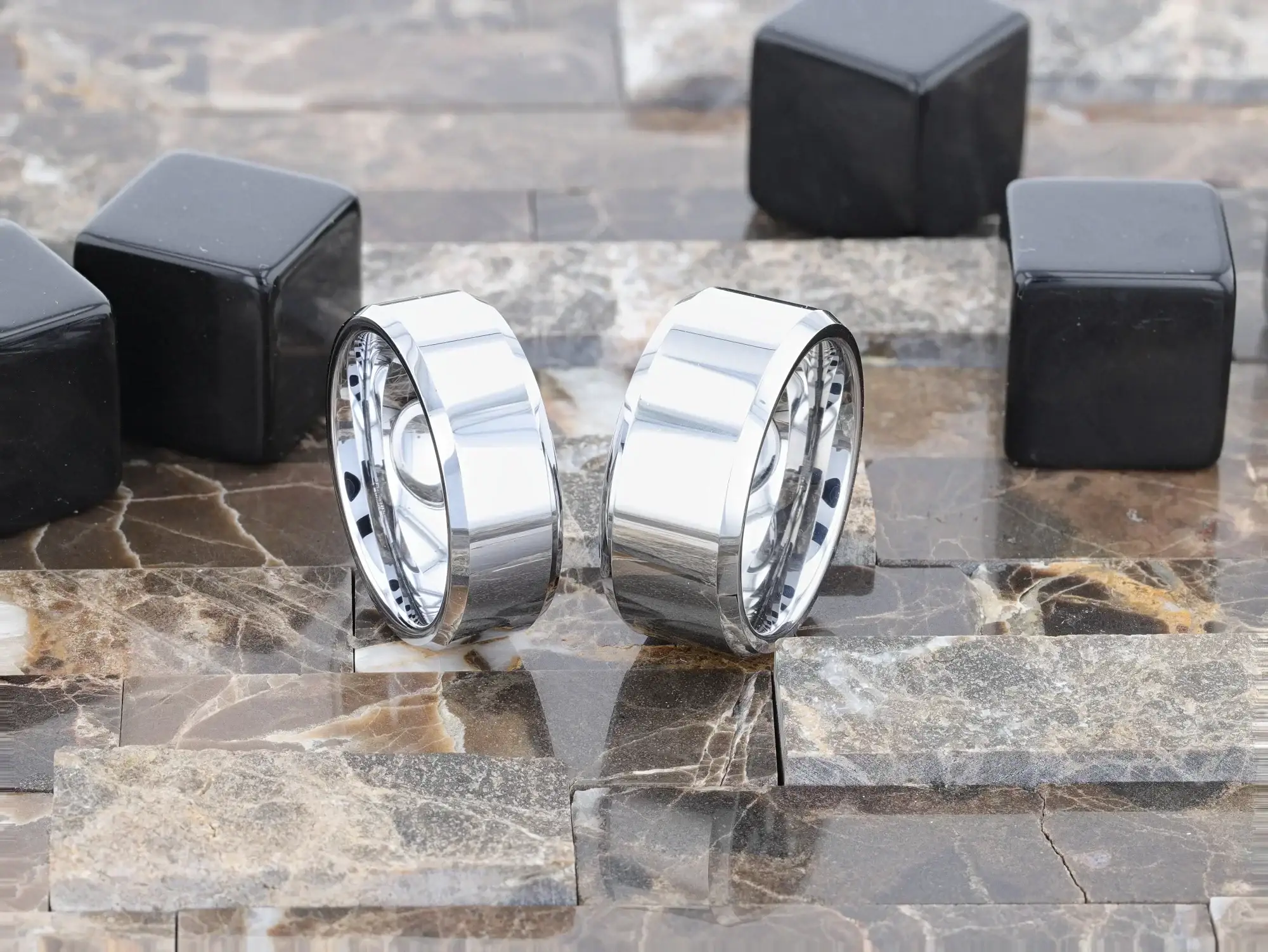 CORINTHIAN Beveled Tungsten Carbide Ring - 4mm - 12mm - Image 6