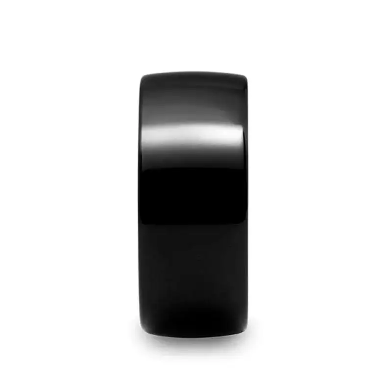 CORVUS Domed Black Tungsten Wedding Band - 10mm - Image 2