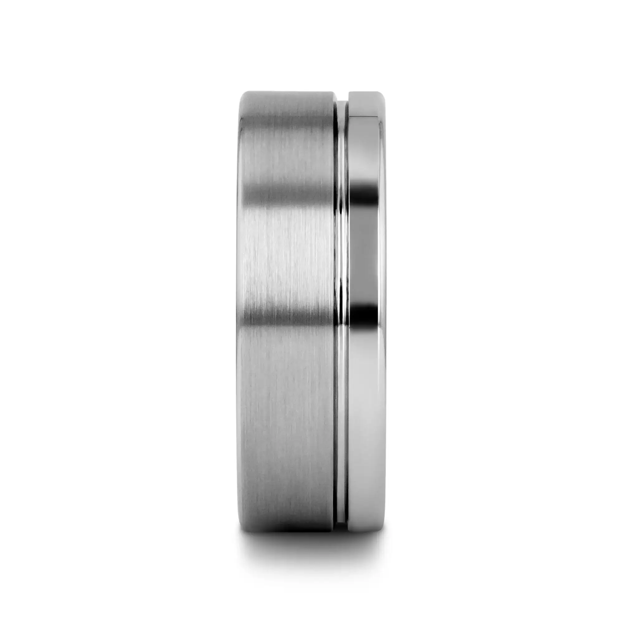DALLAS Single Offset Groove Tungsten Ring – 8mm - Image 2