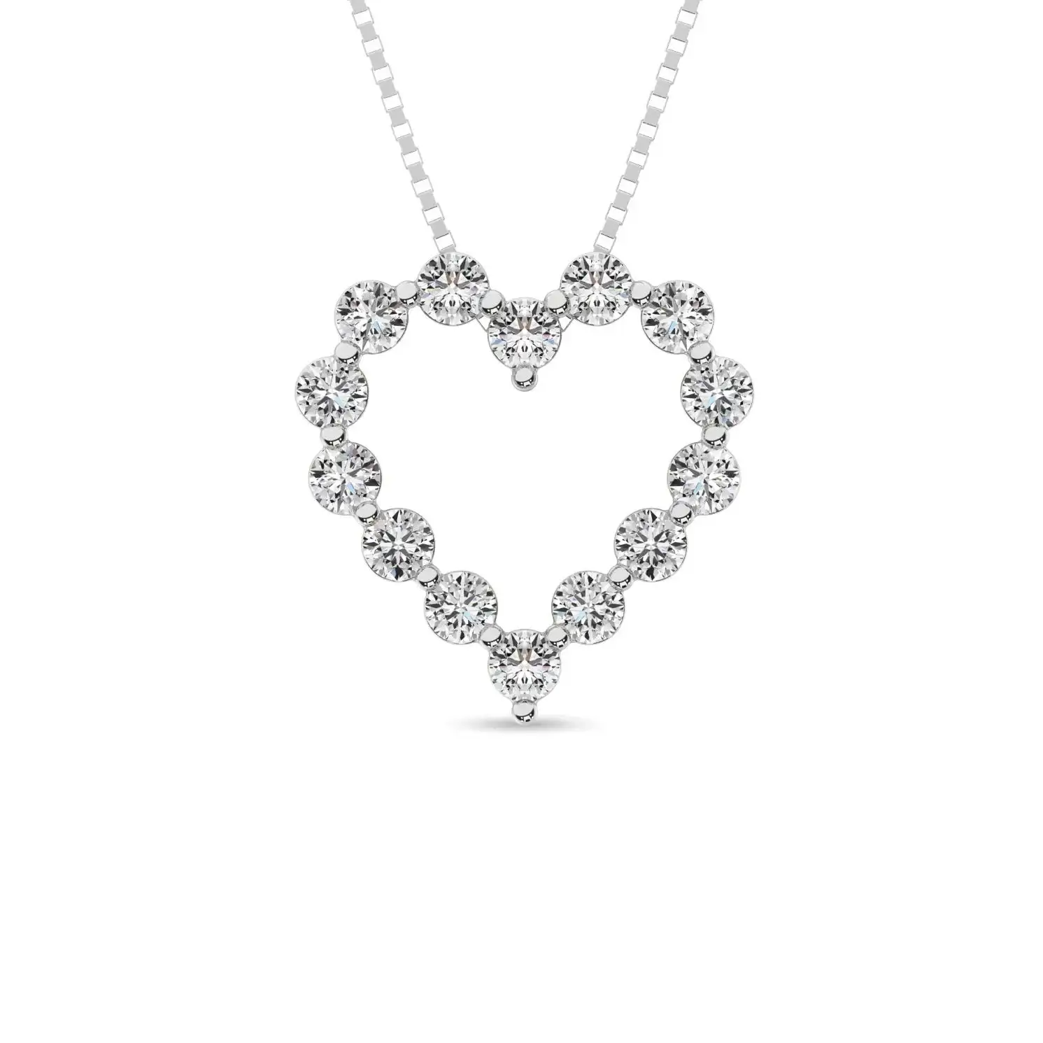 Diamond 1/2 Ct.Tw. Heart Pendant in 14K White Gold