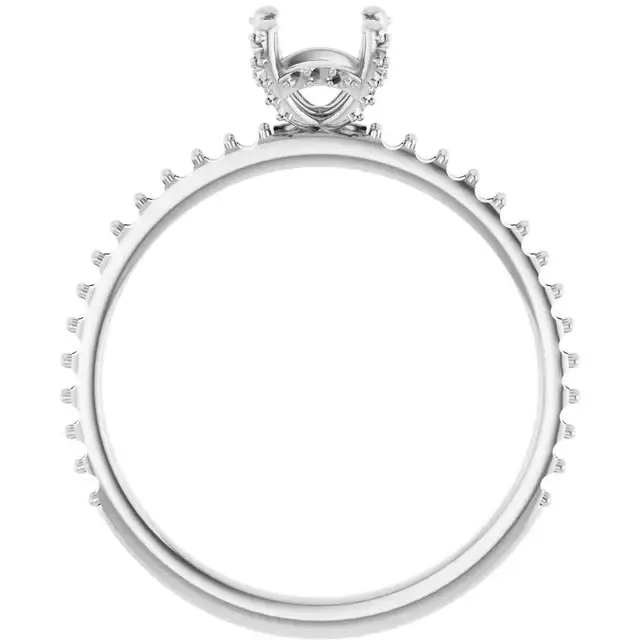 DAVITA Hidden Halo Lab Grown Diamond Engagement Ring Setting for Cushion Stones - Image 2