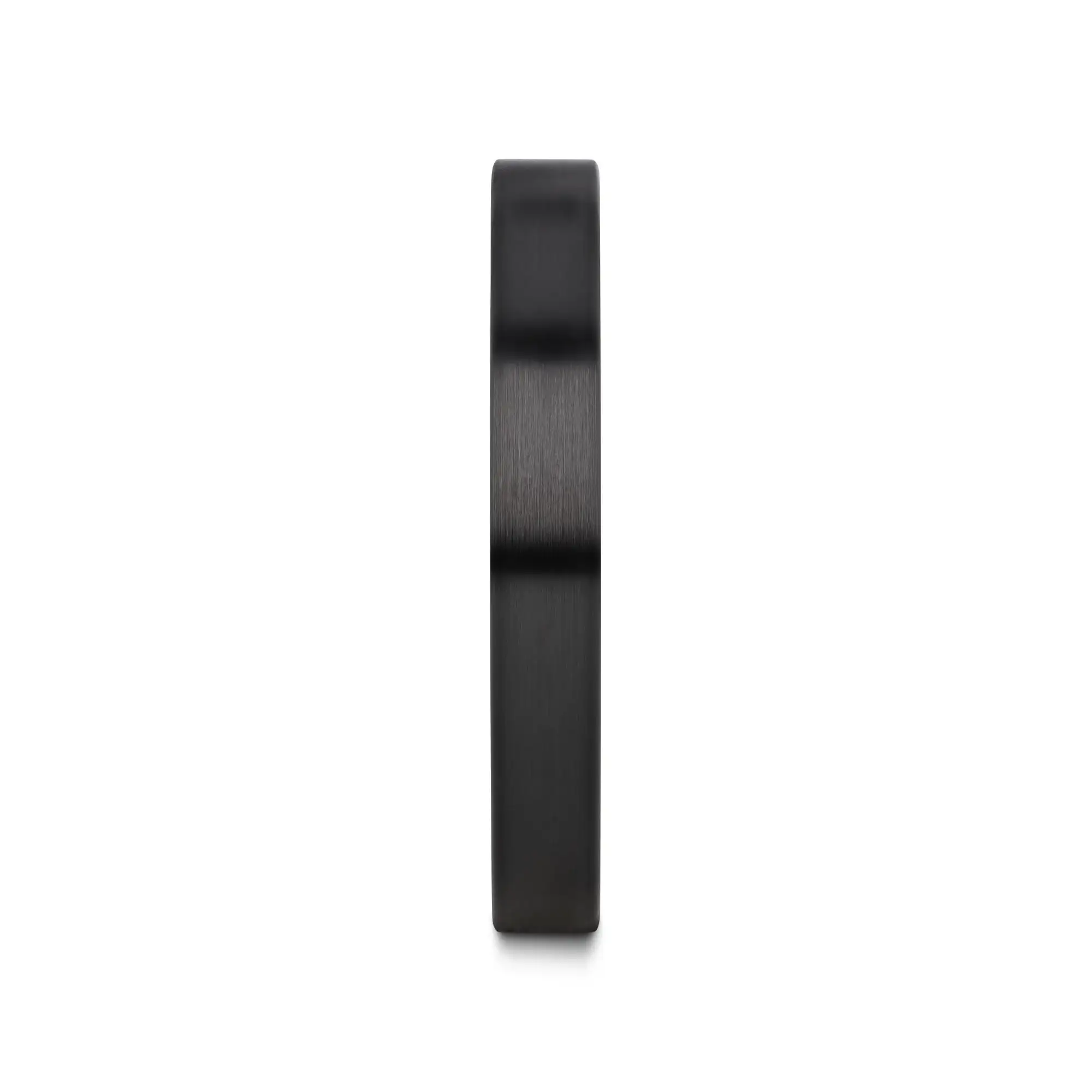 DRAKON Flat Pipe Cut Brush Finished Black Ceramic Wedding Band - 2mm - 12mm - Image 11