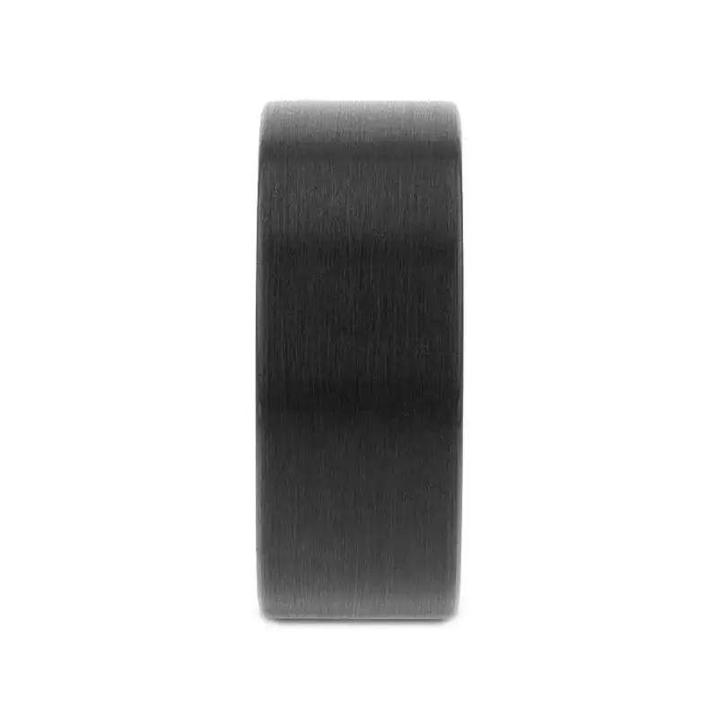 EL PASO Flat Style Black Tungsten Ring with Brushed Finish - 10mm - Image 2