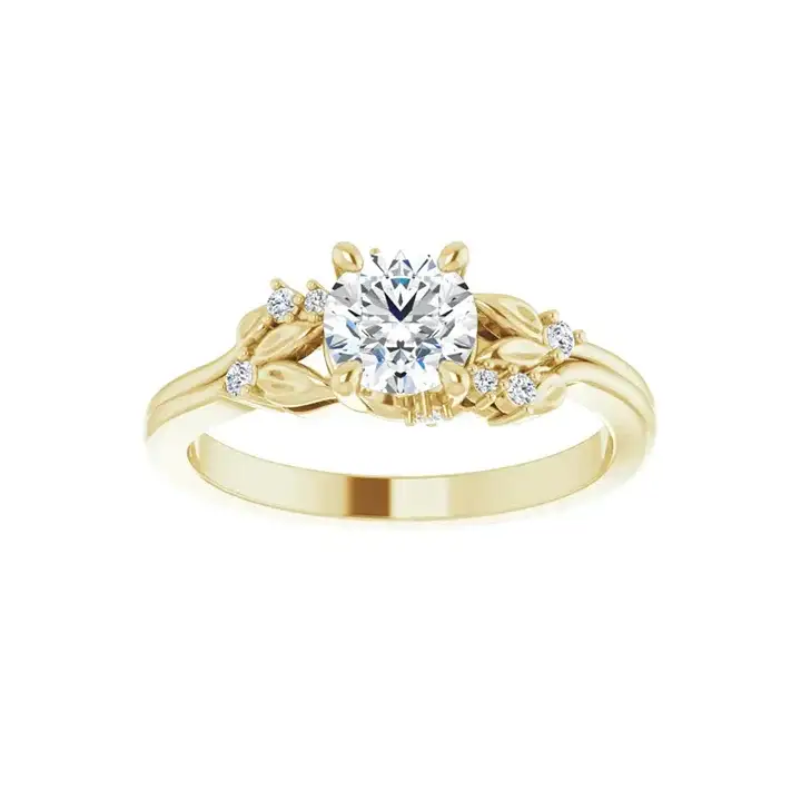 ELOISE 14K Yellow Gold Round Lab Grown Diamond Engagement Ring - Image 3