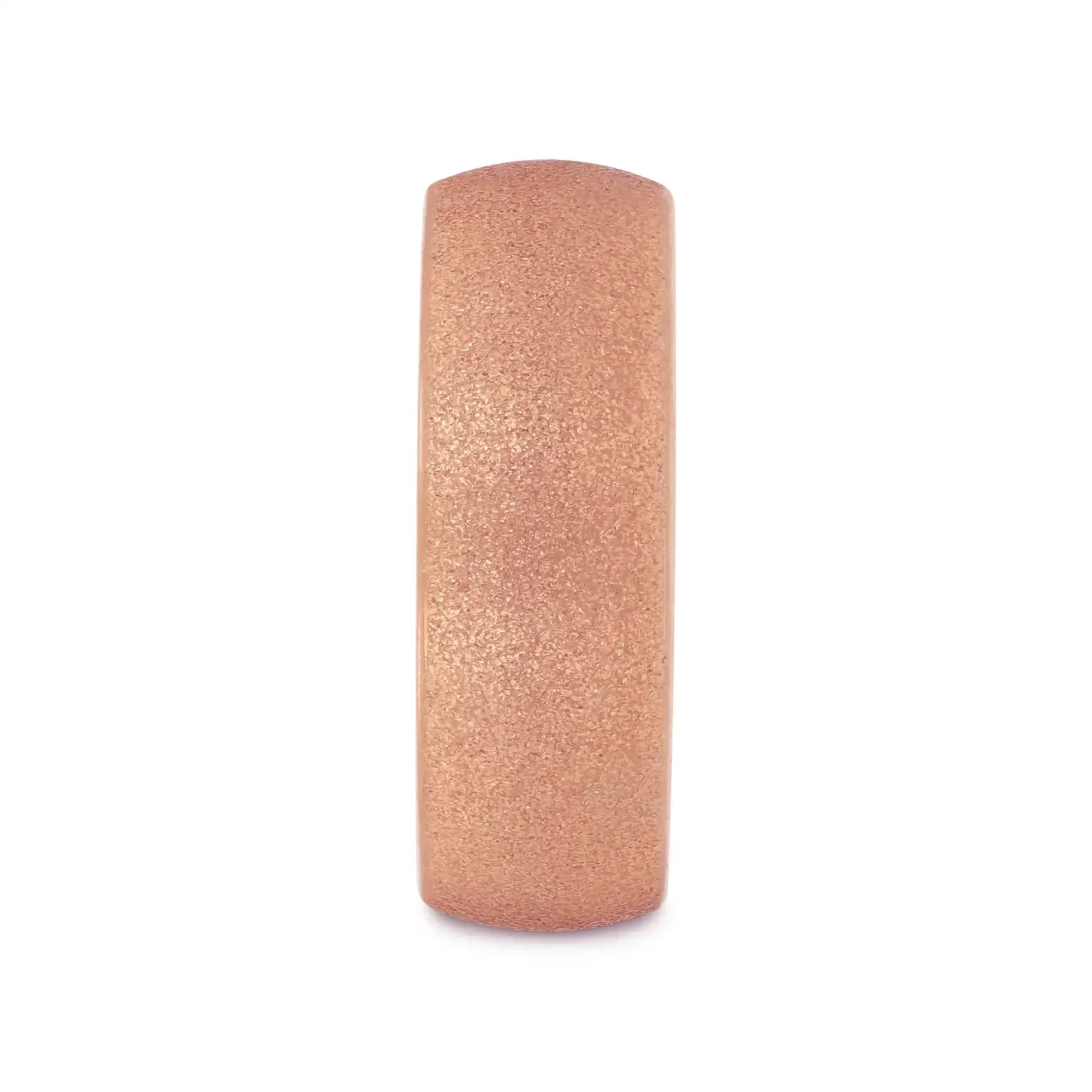 EMBER Domed Tungsten Carbide Ring with Rose Gold Plating and Sandblasted Crystalline Finish - 2mm - 8mm - Image 2