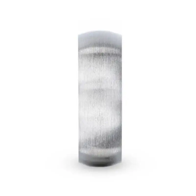 EMPEROR Silver Brushed Finish Domed Wedding Band - 4mm & 8mm - Image 2