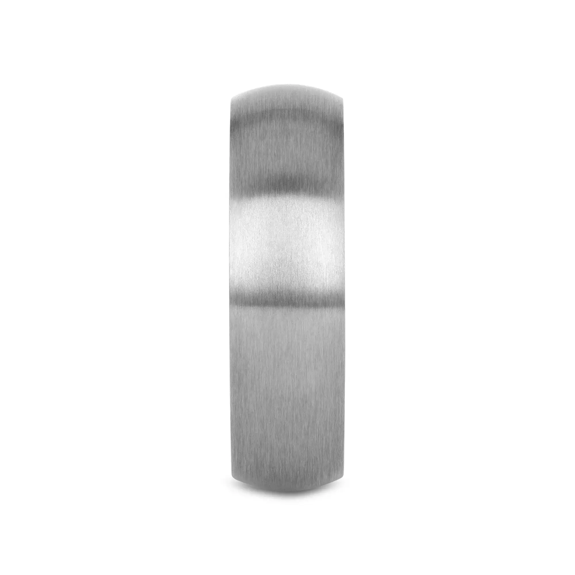 ERIS Men’s Titanium Brushed Domed Wedding Band, Comfort Fit — 6mm or 8mm - Image 5