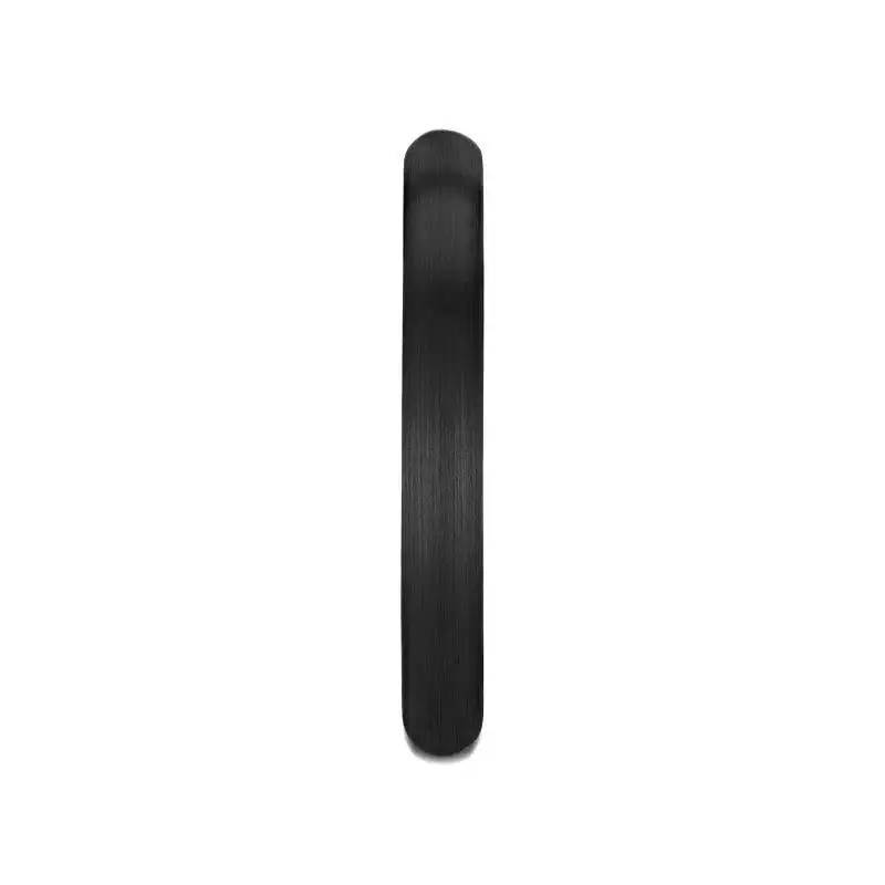 GEORGIA Domed Brush Finished Black Tungsten Carbide Wedding Band for Women - 2mm - Image 2