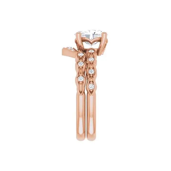 GIANNA 18K Rose Gold Oval Lab Grown Diamond Engagement Ring - Image 7