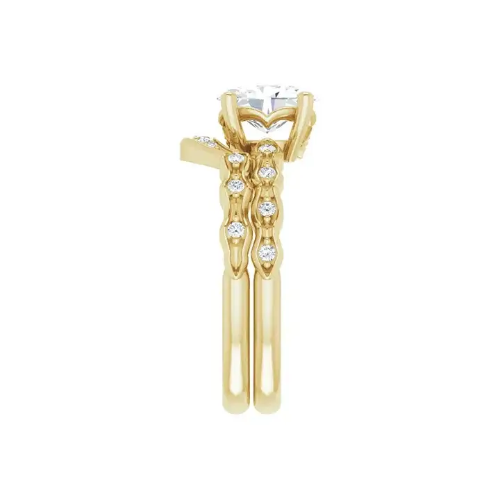 GIANNA 18K Yellow Gold Oval Lab Grown Diamond Engagement Ring - Image 7