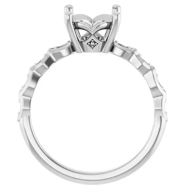 GIANNA Lab Grown Diamond Engagement Ring Setting for Oval Stones - Image 2
