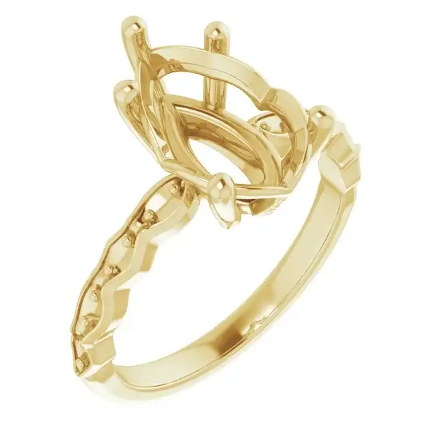 GIANNA Lab Grown Diamond Engagement Ring Setting for Marquise Stones - Image 4