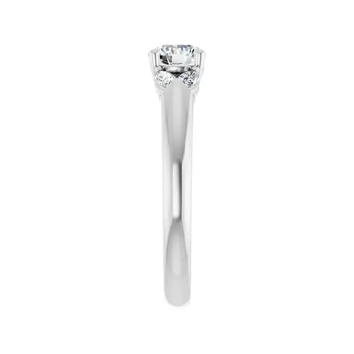 GILDA 14K White Round Engagement Ring - Image 2
