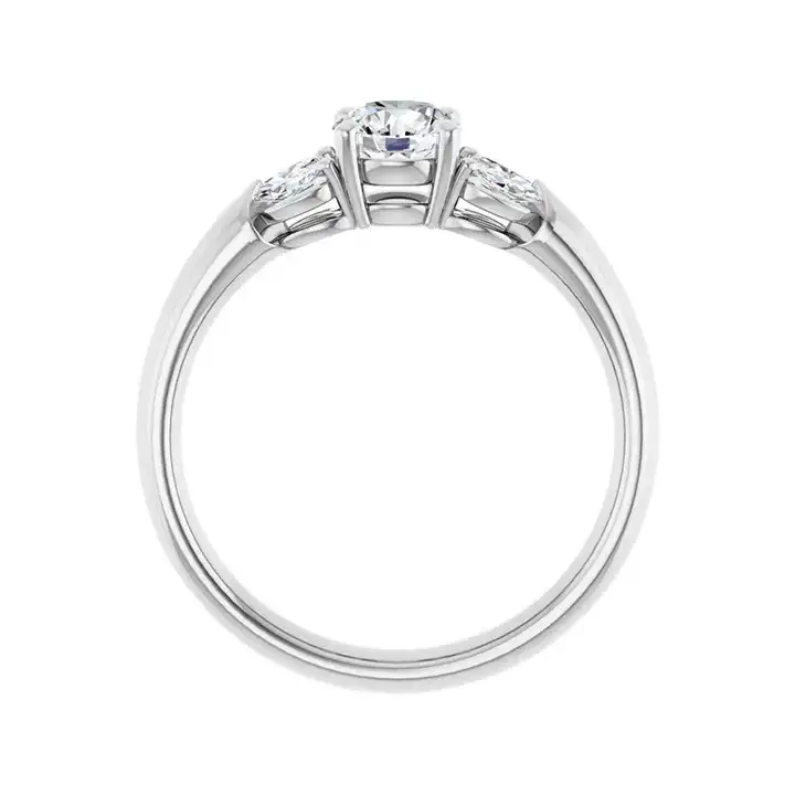 GILDA 14K White Round Engagement Ring - Image 4