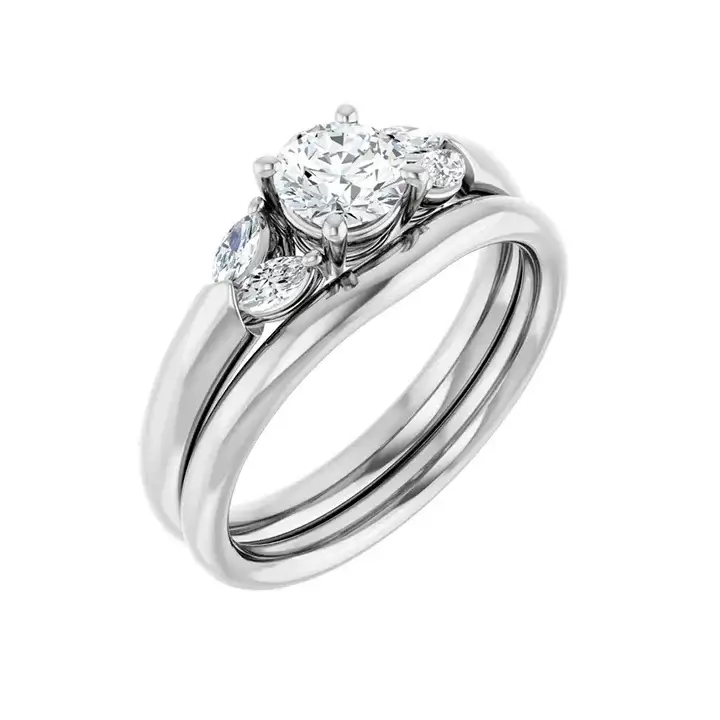 GILDA 14K White Round Engagement Ring - Image 6