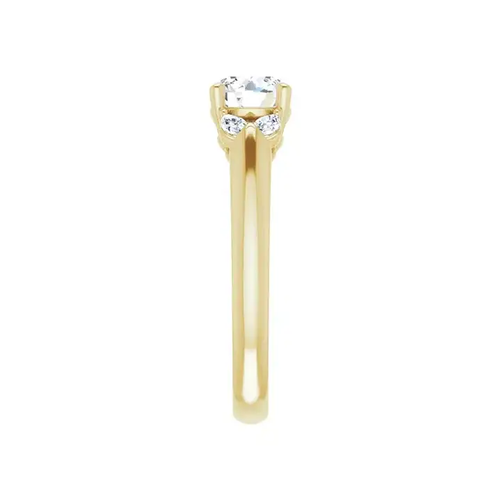 GILDA 14K Yellow Round Engagement Ring - Image 2
