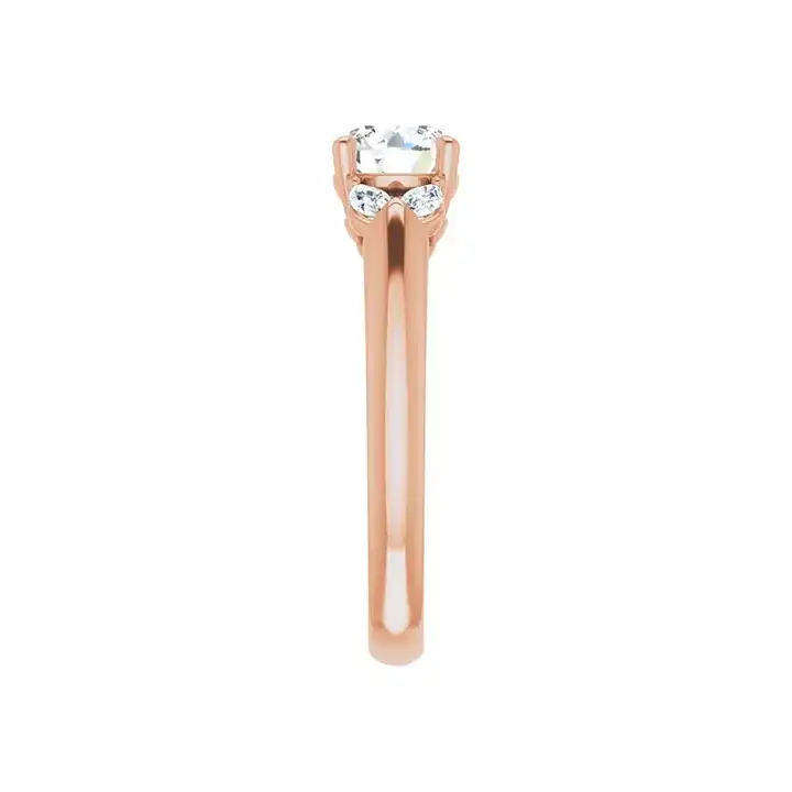 GILDA 18K Rose Gold Round Engagement Ring - Image 2