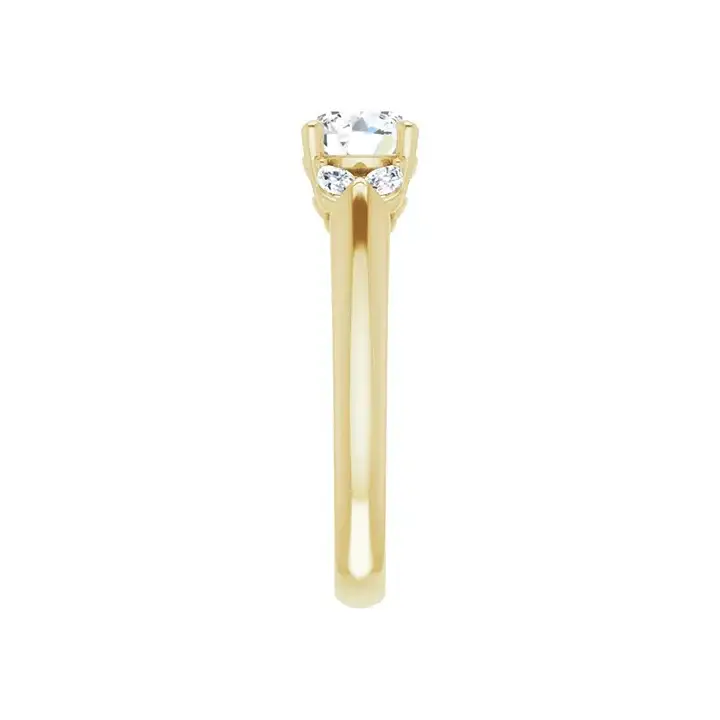 GILDA 18K Yellow Gold Round Engagement Ring - Image 2