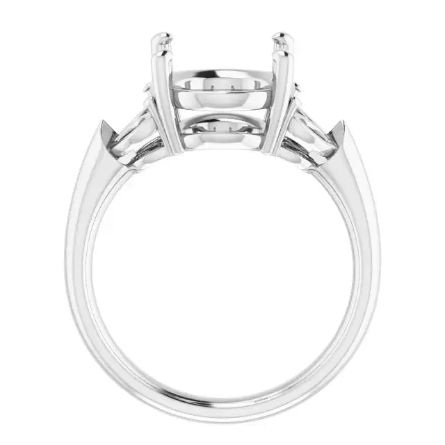 GILDA Lab Grown Diamond Engagement Ring Setting for Oval Stones - Image 2