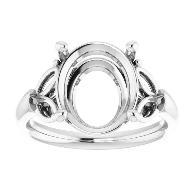 GILDA Lab Grown Diamond Engagement Ring Setting for Oval Stones - Image 3