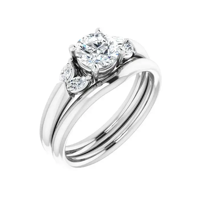 GILDA Platinum Round Engagement Ring - Image 6