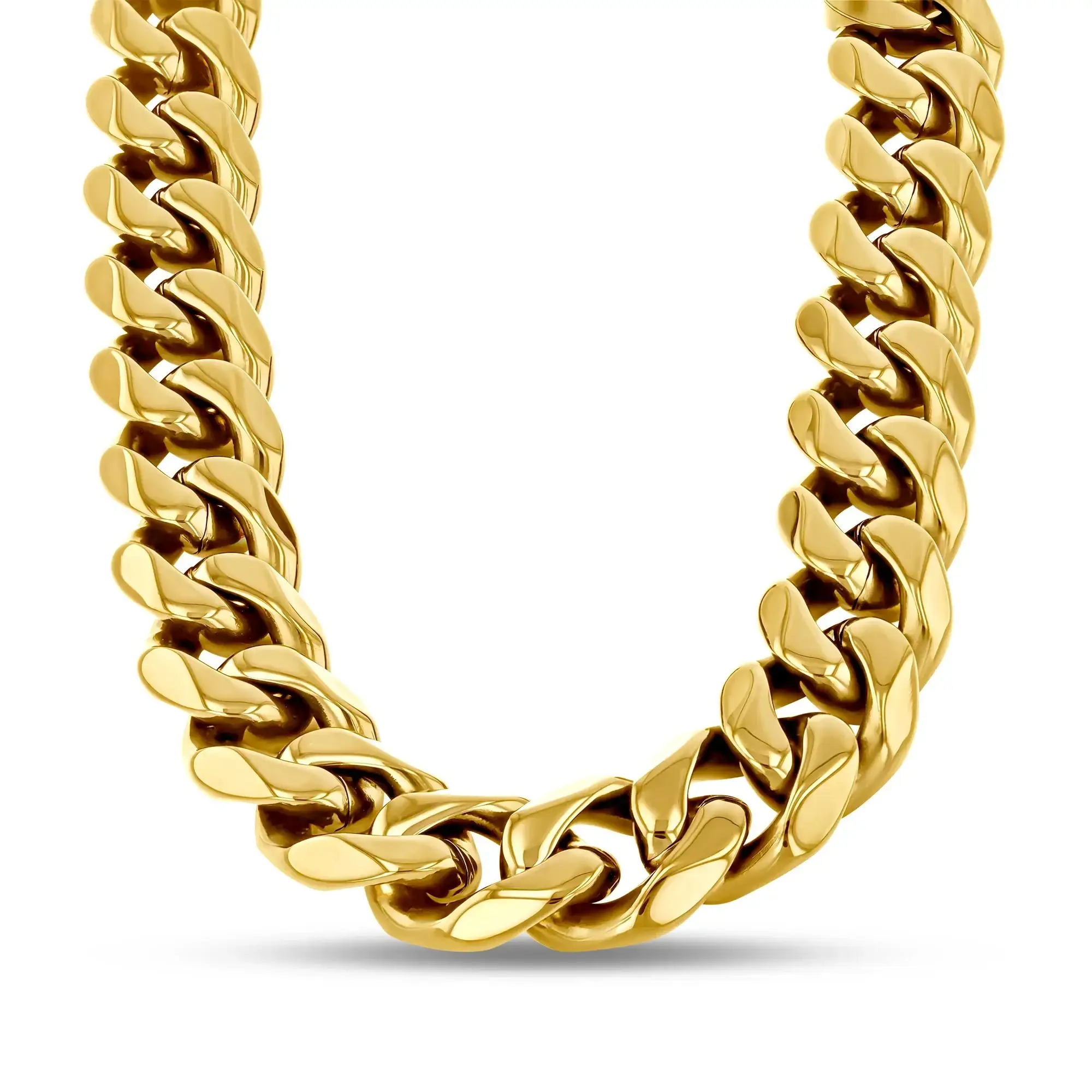 Gold Stainless Steel 14mm Chain - 22 Inch - Image 3