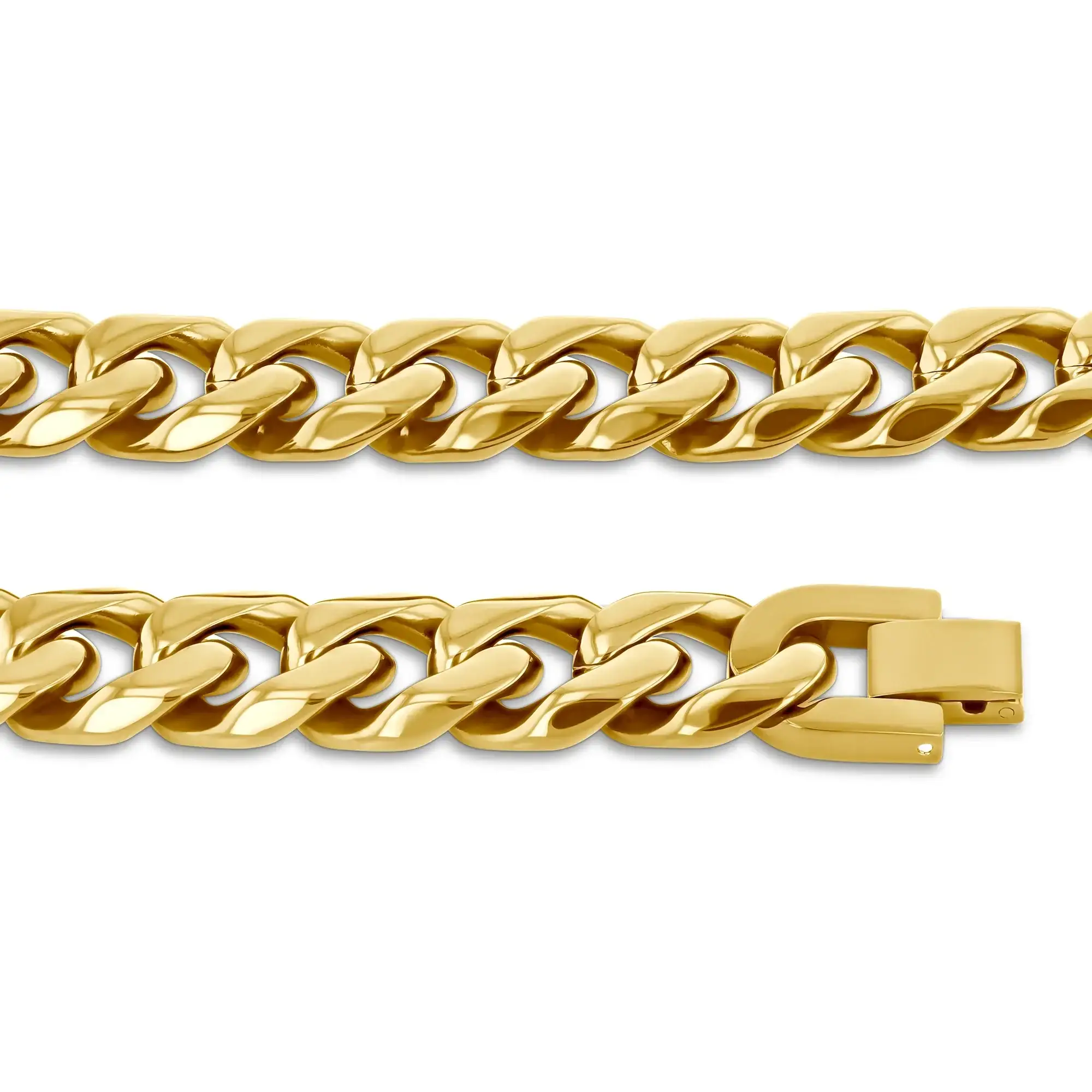 Gold Stainless Steel 14mm Chain - 22 Inch - Image 4