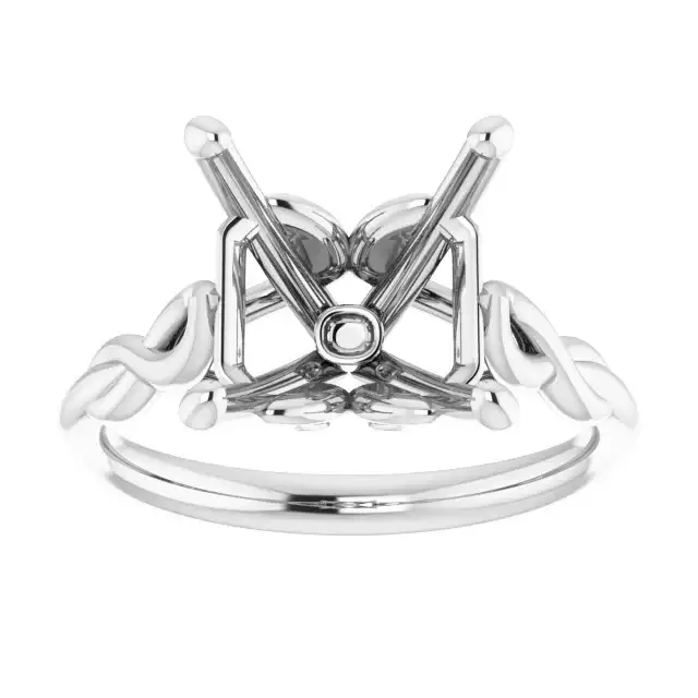 GRACE Solitaire Engagement Ring Setting for Asscher Stones - Image 3