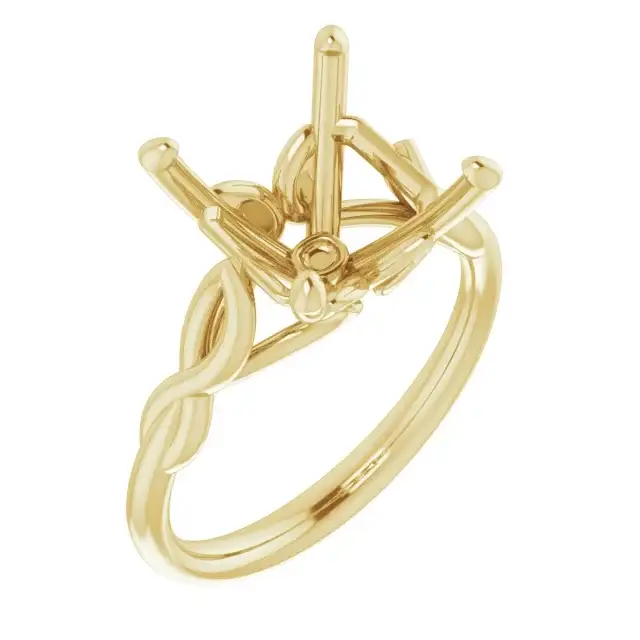 GRACE Solitaire Engagement Ring Setting for Asscher Stones - Image 4