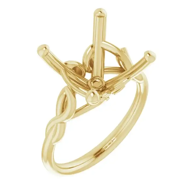 GRACE Solitaire Engagement Ring Setting for Cushion Stones - Image 4