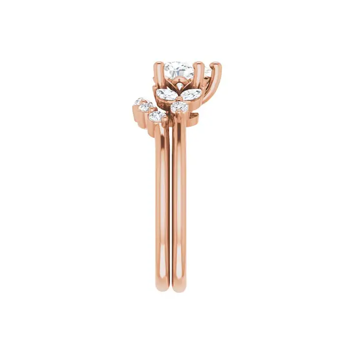 HAILEY 14K Rose Gold Pear Cut Lab Grown Diamond Engagement Ring - Image 7