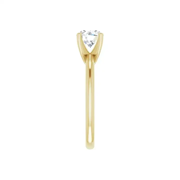 HANNAH 14K Yellow Gold Round Lab Grown Diamond Solitaire Engagement Ring - Image 2