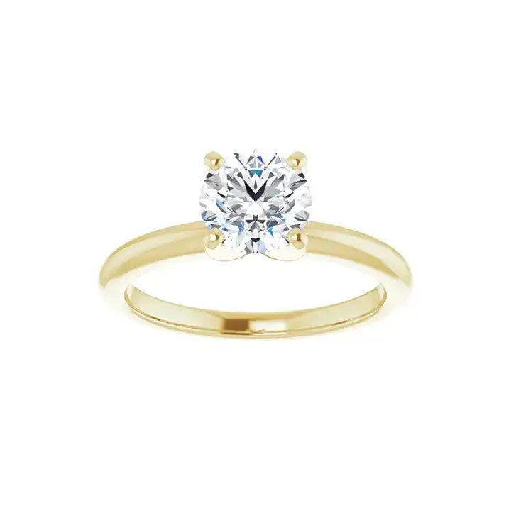 HANNAH 14K Yellow Gold Round Lab Grown Diamond Solitaire Engagement Ring - Image 3