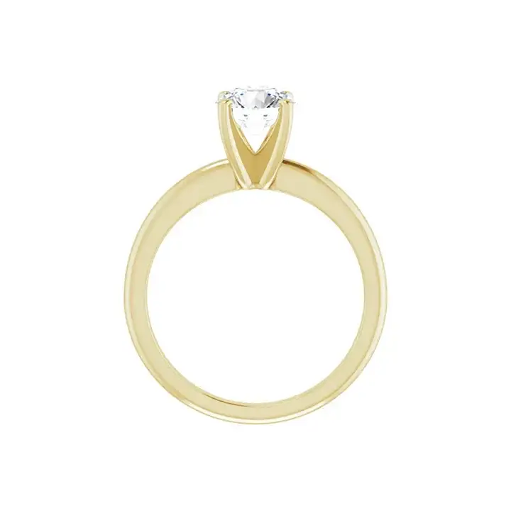 HANNAH 14K Yellow Gold Round Lab Grown Diamond Solitaire Engagement Ring - Image 4