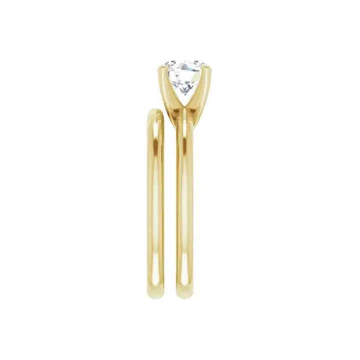 HANNAH 14K Yellow Gold Round Lab Grown Diamond Solitaire Engagement Ring - Image 7